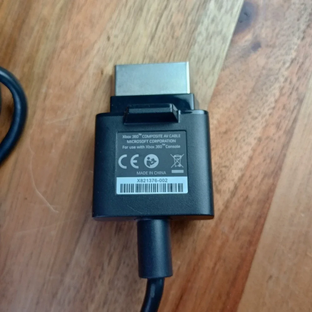 Genuine OEM Xbox 360 Composite AV Cable‎ Microsoft X821376-002